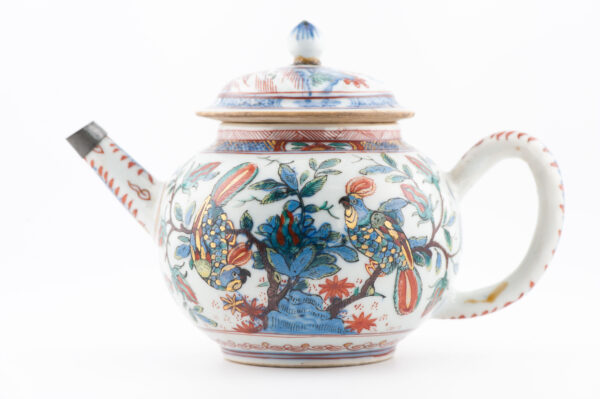 1359 Antique Ca 1710-1730 Teapot. Redecorated in Holland. Amsterdam Bont - Image 10