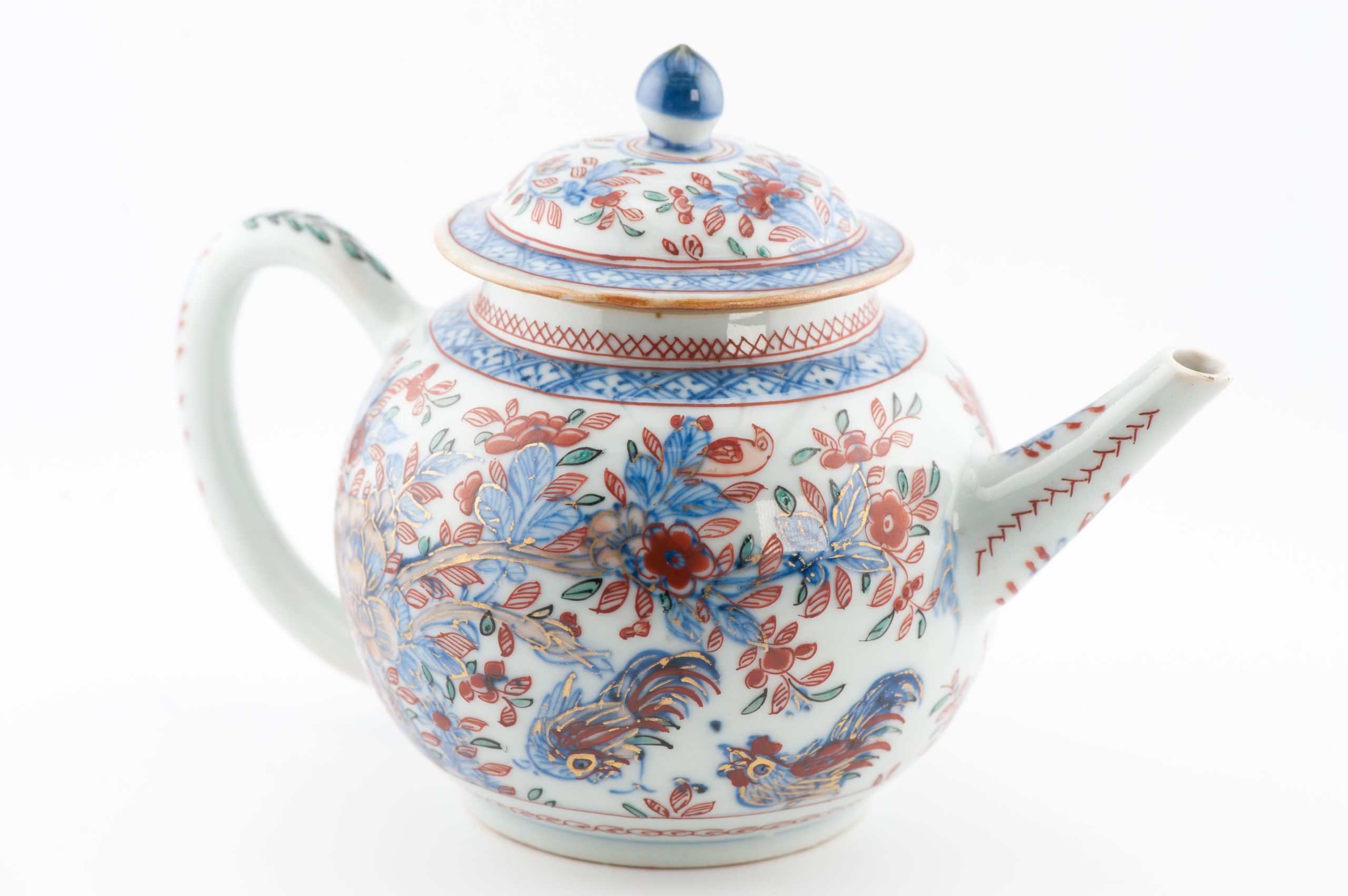 1421 Antique Ca 1710-1730 Teapot. Blue and White Chinese Teapot Redecorated in Holland. Amsterdam Bont - Image 5