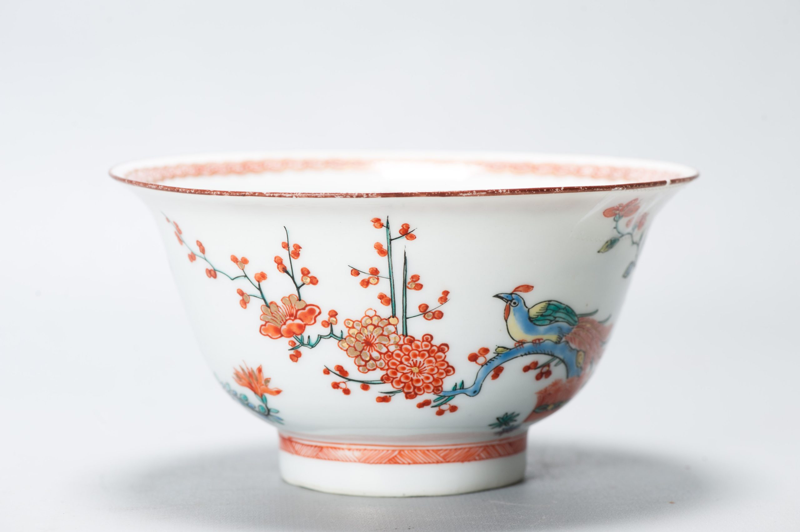 1419 Antique Chinese Porcelain Bowl with Kakiemon Amsterdam Bont Redecoration - Image 16