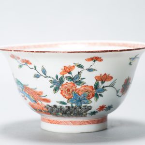 1419 Antique Chinese Porcelain Bowl with Kakiemon Amsterdam Bont Redecoration