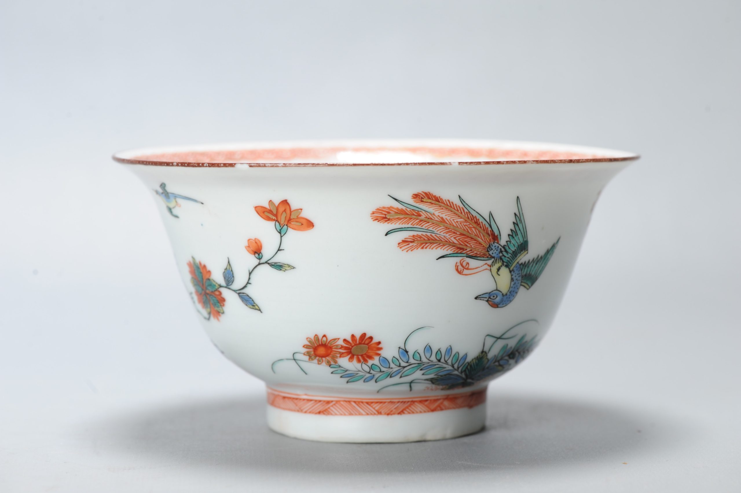 1419 Antique Chinese Porcelain Bowl with Kakiemon Amsterdam Bont Redecoration - Image 8