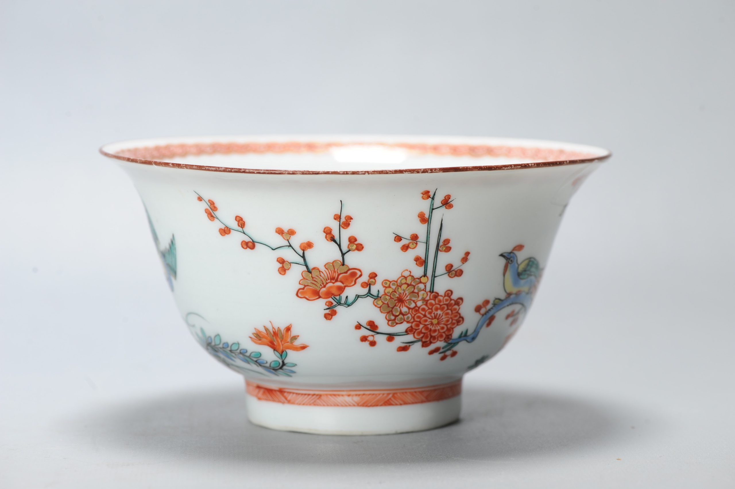 1419 Antique Chinese Porcelain Bowl with Kakiemon Amsterdam Bont Redecoration - Image 5