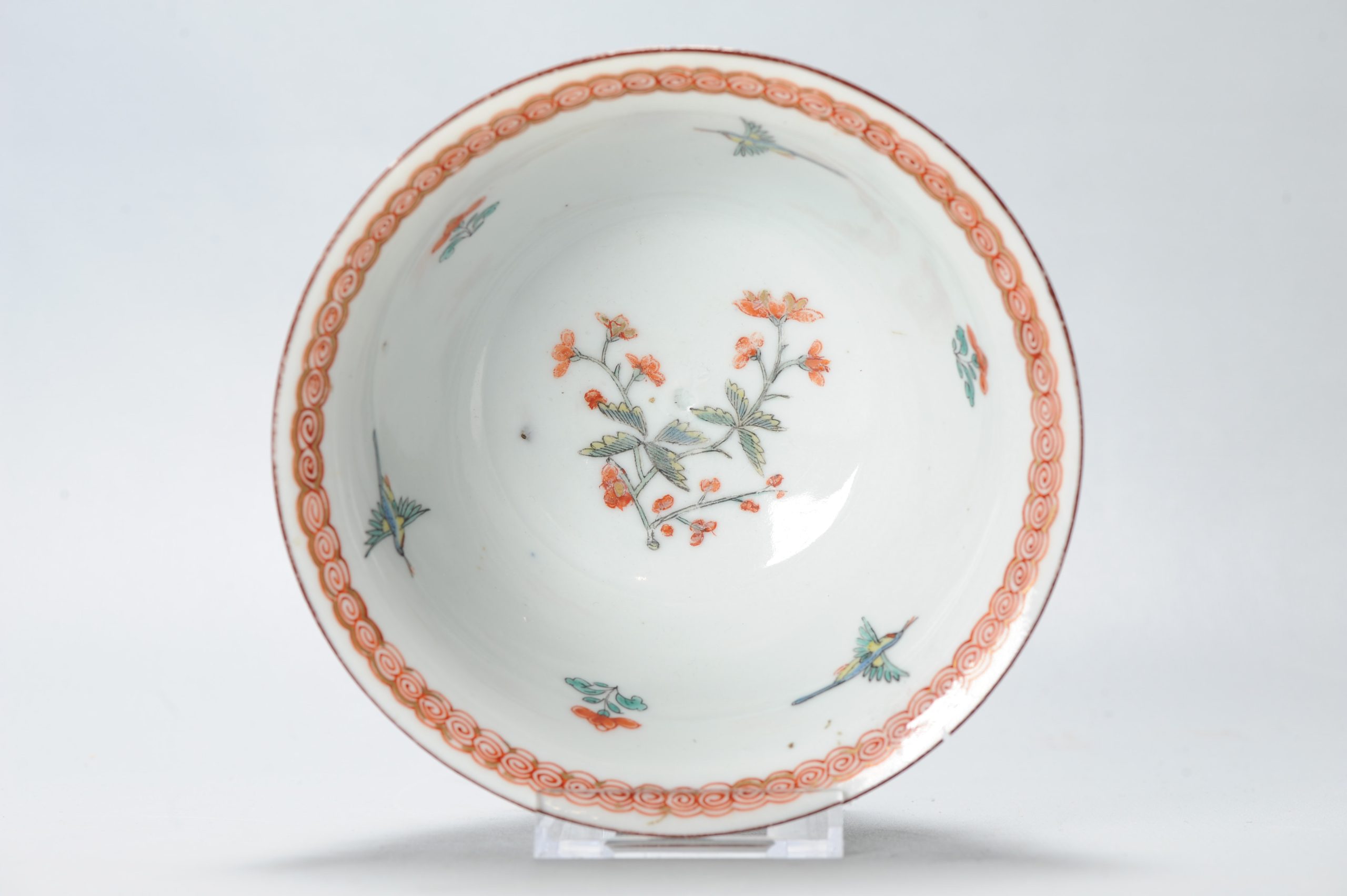 1419 Antique Chinese Porcelain Bowl with Kakiemon Amsterdam Bont Redecoration - Image 4
