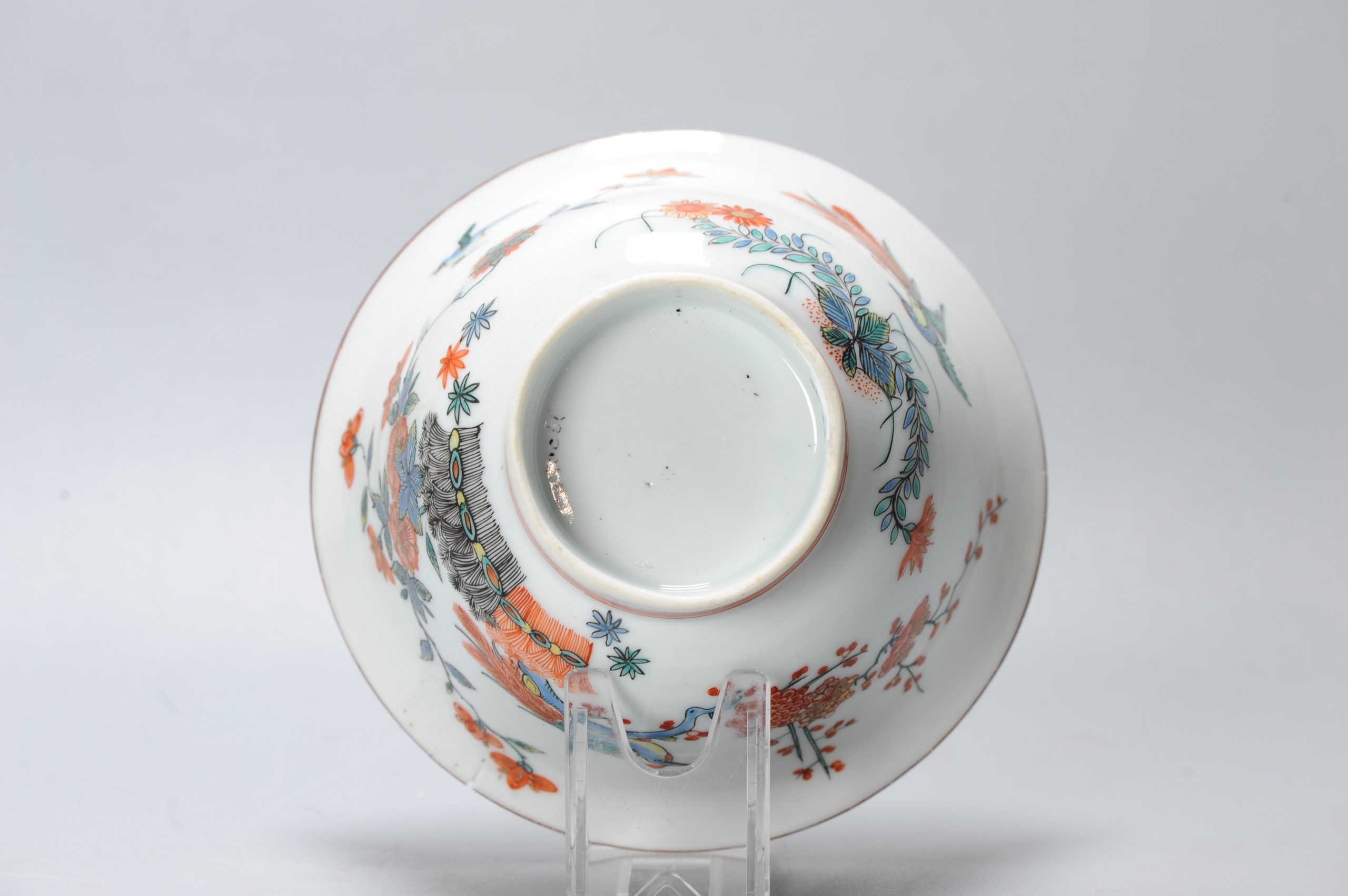 1419 Antique Chinese Porcelain Bowl with Kakiemon Amsterdam Bont Redecoration - Image 3