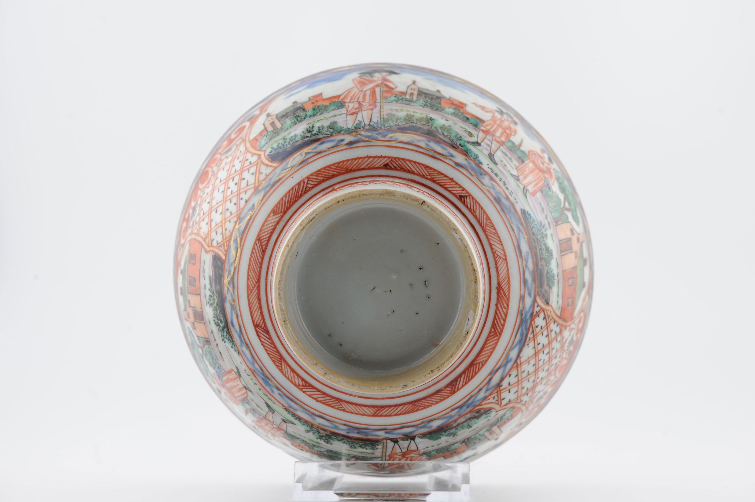 1429 Antique Chinese Bowl with Amsterdam Bont Redecoration with Figures - Image 11