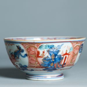 1436 Antique Chinese Bowl with an Amsterdam Bont redecoration.