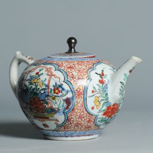 1441 Antique Ca 1720-1740 Teapot. Blue and White Chinese Teapot Redecorated in Holland. Amsterdam Bont