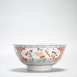 1446 Antique Ca 1720-1740 Blue and White Chinese Bowl Redecorated in Holland. Amsterdam Bont