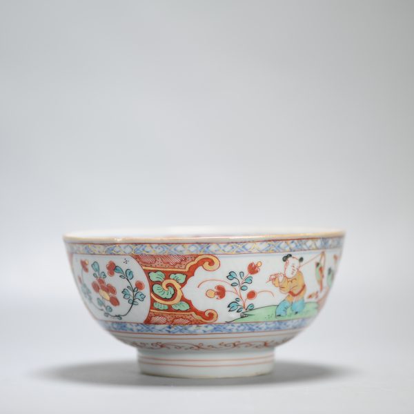 1446 Antique Ca 1720-1740 Blue and White Chinese Bowl Redecorated in Holland. Amsterdam Bont - Image 10