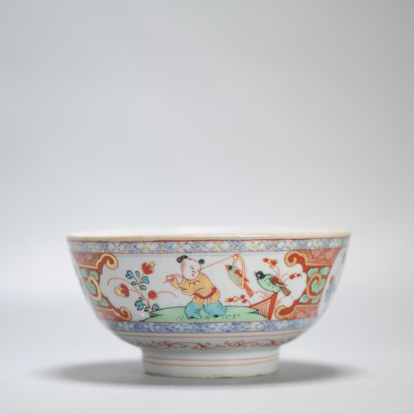 1446 Antique Ca 1720-1740 Blue and White Chinese Bowl Redecorated in Holland. Amsterdam Bont - Image 8