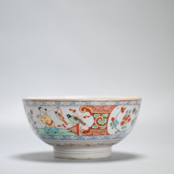 1446 Antique Ca 1720-1740 Blue and White Chinese Bowl Redecorated in Holland. Amsterdam Bont - Image 7