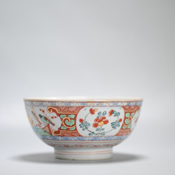 1446 Antique Ca 1720-1740 Blue and White Chinese Bowl Redecorated in Holland. Amsterdam Bont - Image 6