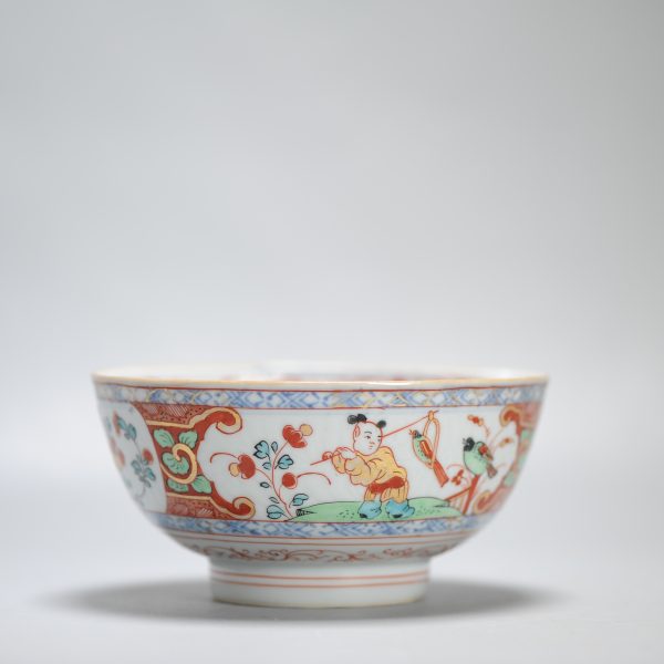 1446 Antique Ca 1720-1740 Blue and White Chinese Bowl Redecorated in Holland. Amsterdam Bont - Image 3