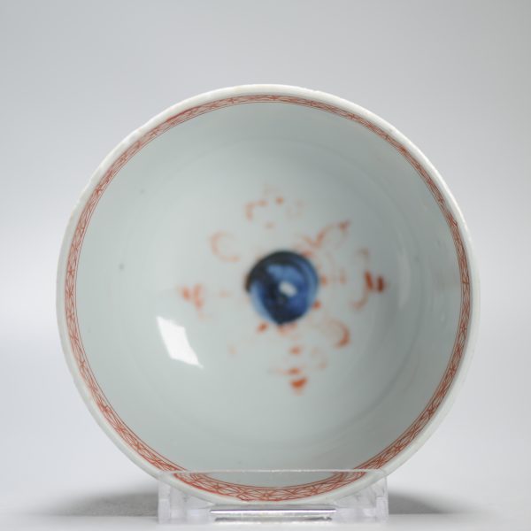 1449 Antique Ca 1720-1740 Blue and White Chinese Bowl Redecorated in London. Amsterdam Bont - Image 4