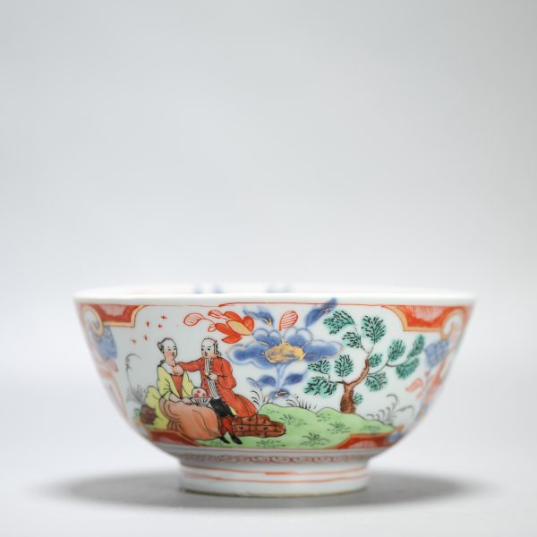 1447 Antique Ca 1720-1740 Blue and White Chinese Bowl Redecorated in Holland. Amsterdam Bont - Image 13