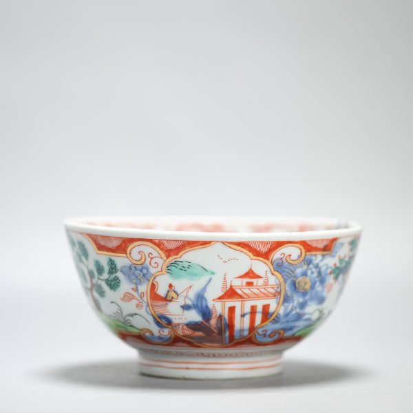 1447 Antique Ca 1720-1740 Blue and White Chinese Bowl Redecorated in Holland. Amsterdam Bont - Image 10