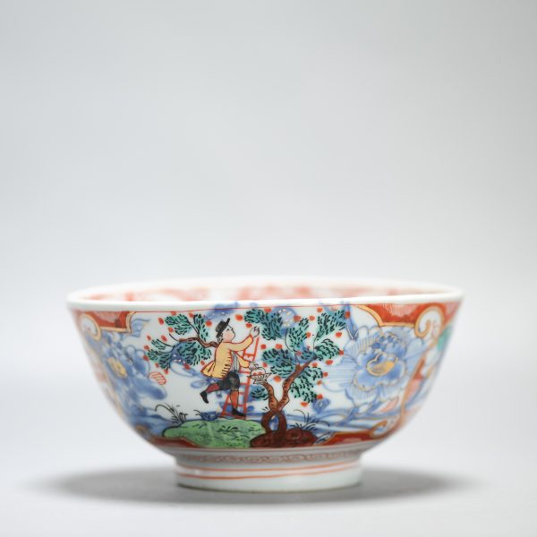 1447 Antique Ca 1720-1740 Blue and White Chinese Bowl Redecorated in Holland. Amsterdam Bont - Image 7