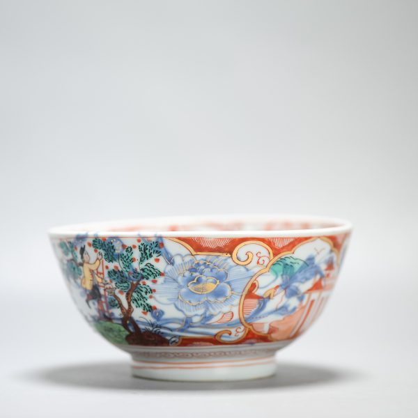 1447 Antique Ca 1720-1740 Blue and White Chinese Bowl Redecorated in Holland. Amsterdam Bont - Image 6