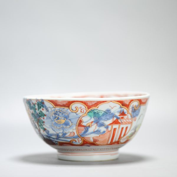 1447 Antique Ca 1720-1740 Blue and White Chinese Bowl Redecorated in Holland. Amsterdam Bont - Image 5