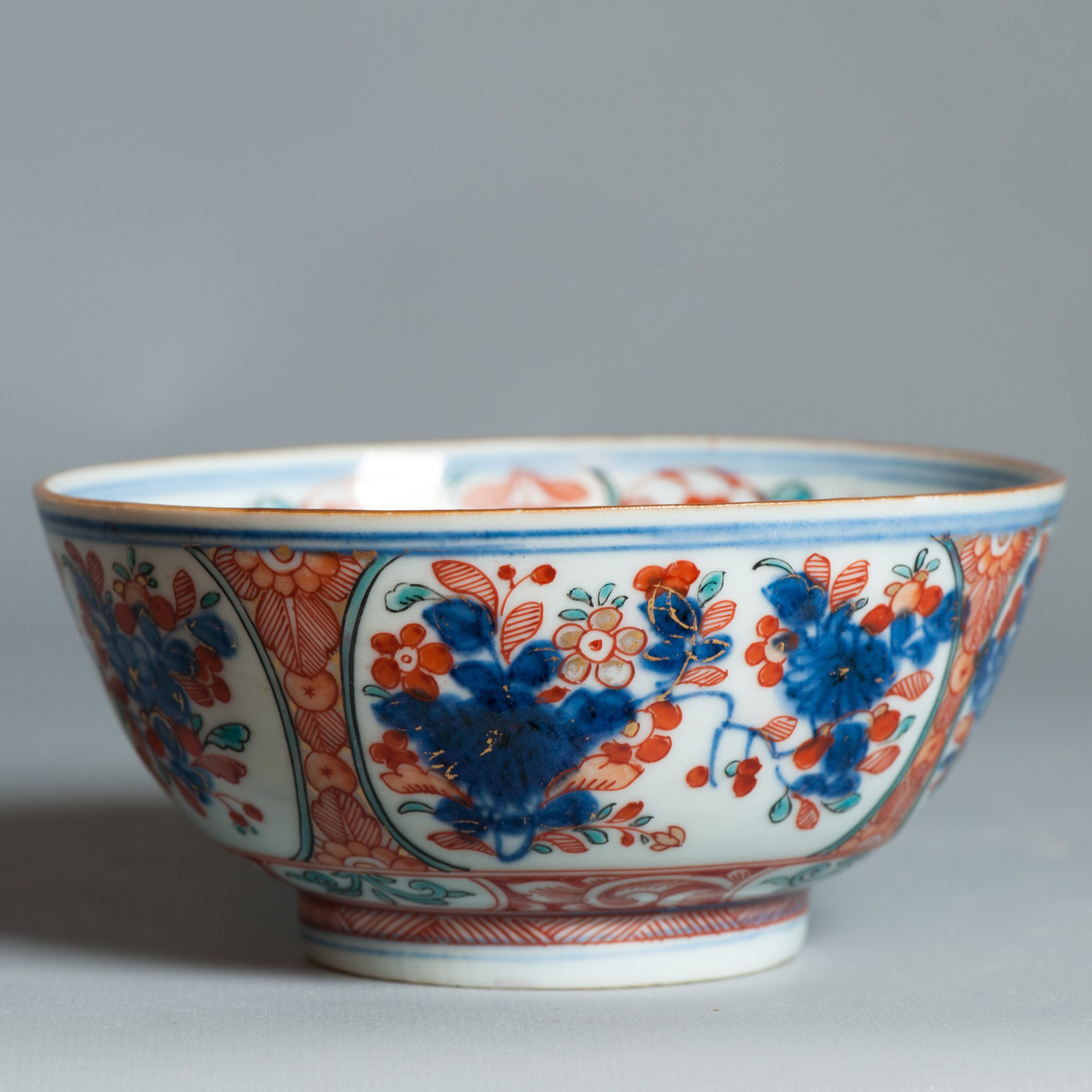 1445 Antique Ca 1700-1730 Blue and White Chinese Bowl Redecorated in Holland. Amsterdam Bont