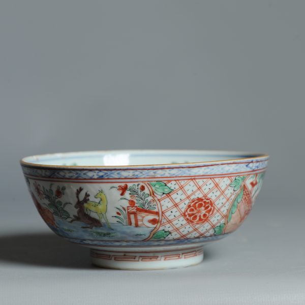 1448 Antique Ca 1720-1740 Blue and White Chinese Bowl Redecorated in Holland. Amsterdam Bont - Image 11