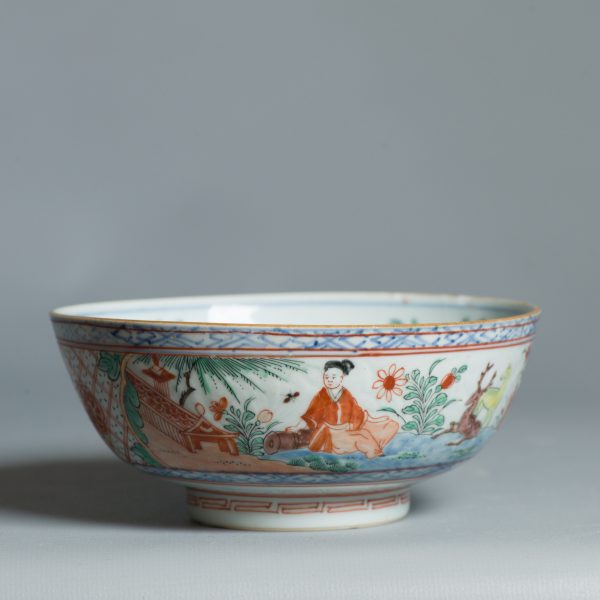 1448 Antique Ca 1720-1740 Blue and White Chinese Bowl Redecorated in Holland. Amsterdam Bont - Image 8