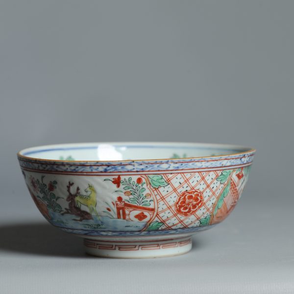 1448 Antique Ca 1720-1740 Blue and White Chinese Bowl Redecorated in Holland. Amsterdam Bont - Image 6