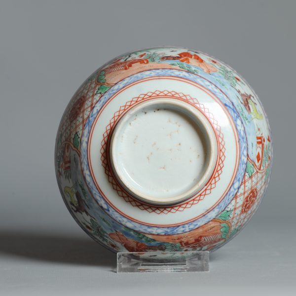 1448 Antique Ca 1720-1740 Blue and White Chinese Bowl Redecorated in Holland. Amsterdam Bont - Image 13