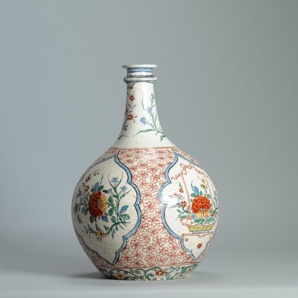 1452 Antique Japanese Porcelain Bottle with Kakiemon Amsterdam Bont Redecoration - Image 12