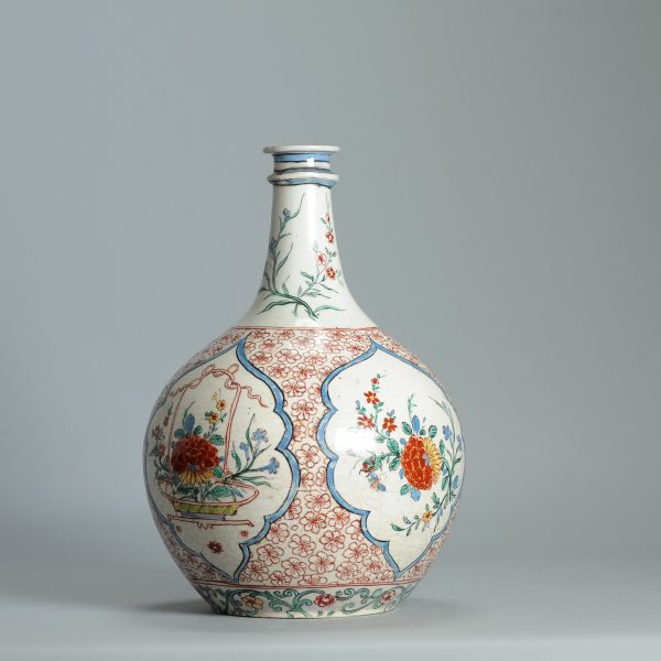 1452 Antique Japanese Porcelain Bottle with Kakiemon Amsterdam Bont Redecoration - Image 9