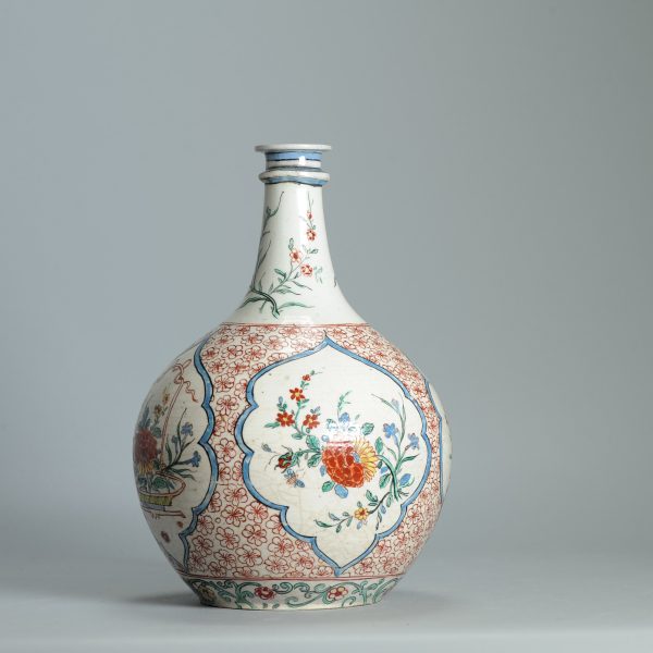 1452 Antique Japanese Porcelain Bottle with Kakiemon Amsterdam Bont Redecoration - Image 8