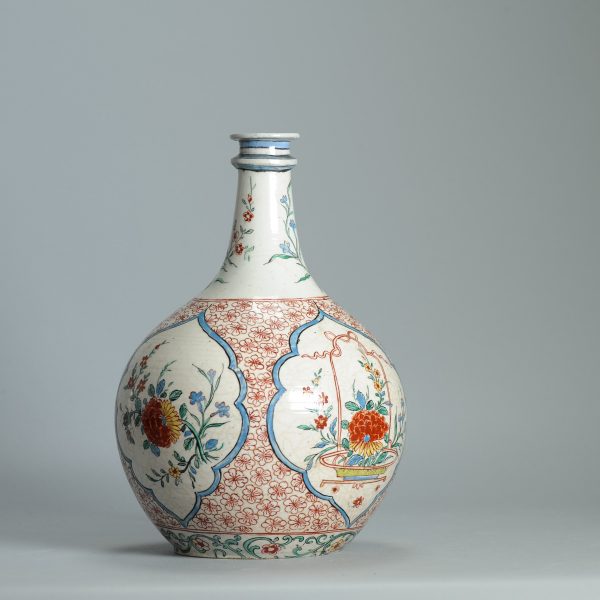 1452 Antique Japanese Porcelain Bottle with Kakiemon Amsterdam Bont Redecoration - Image 6