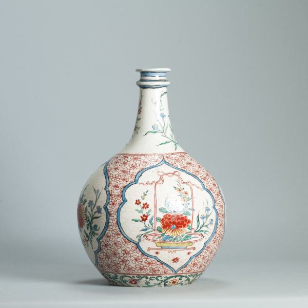 1452 Antique Japanese Porcelain Bottle with Kakiemon Amsterdam Bont Redecoration - Image 5