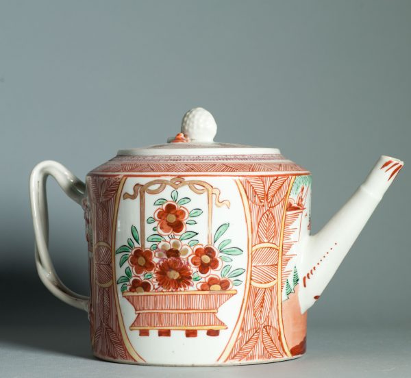 1461 Antique Chinese Qianlong Teapot with Dutch Decoration on a blank - Image 7