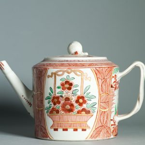 1461 Antique Chinese Qianlong Teapot with Dutch Decoration on a blank