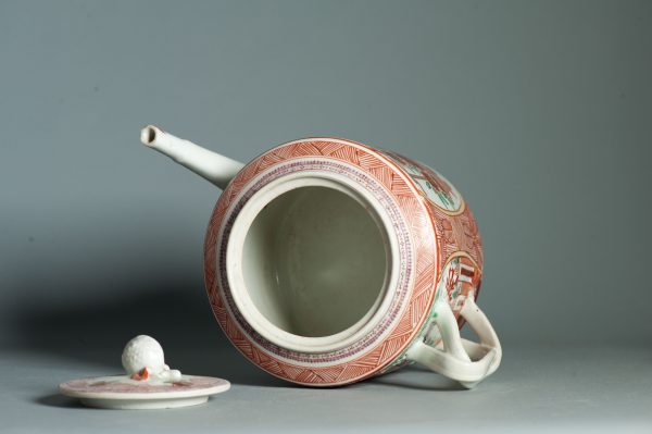 1461 Antique Chinese Qianlong Teapot with Dutch Decoration on a blank - Image 11