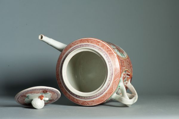 1461 Antique Chinese Qianlong Teapot with Dutch Decoration on a blank - Image 10