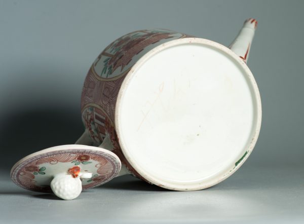 1461 Antique Chinese Qianlong Teapot with Dutch Decoration on a blank - Image 8