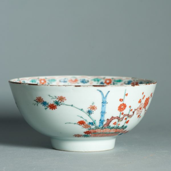 1465 Antique Chinese Kangxi Bowl with Dutch Decoration in Kakiemon Style - Image 5