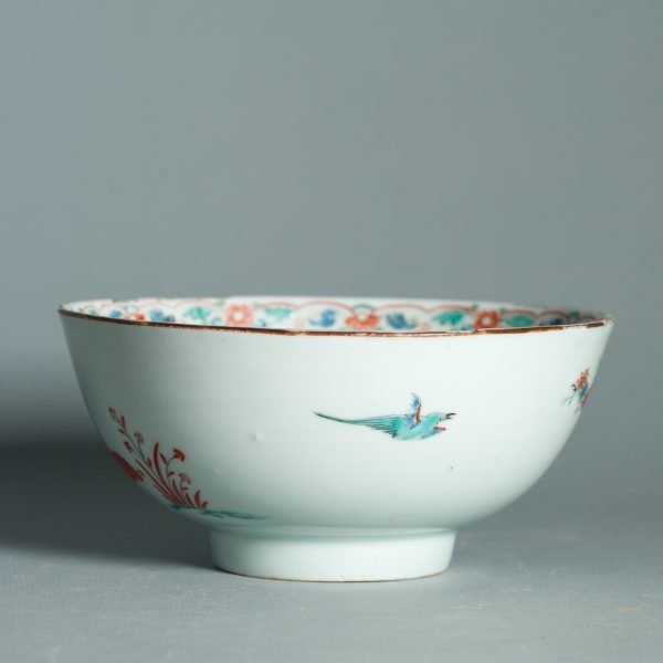 1465 Antique Chinese Kangxi Bowl with Dutch Decoration in Kakiemon Style - Image 3