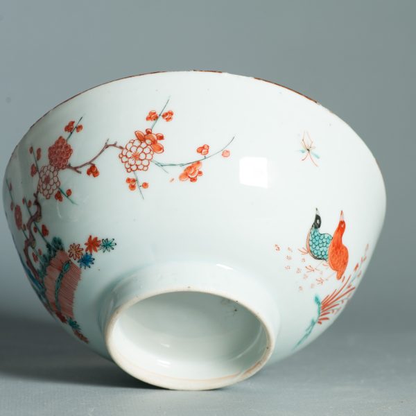 1465 Antique Chinese Kangxi Bowl with Dutch Decoration in Kakiemon Style - Image 11