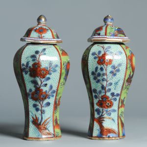1466 & 1467 Antique Chinese Blue and White Kangxi Vases ca 1800 English Regency / George the IV 19th c redecoration