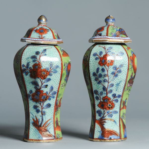 1466 & 1467 Antique Chinese Blue and White Kangxi Vases ca 1800 English Regency / George the IV 19th c redecoration