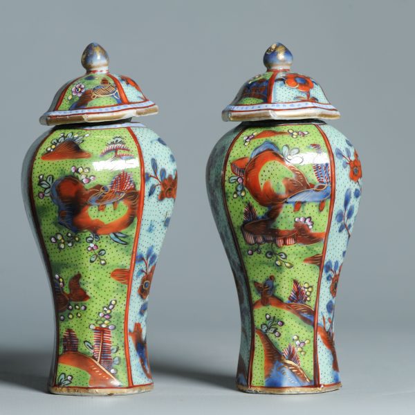 1466 & 1467 Antique Chinese Blue and White Kangxi Vases ca 1800 English Regency / George the IV 19th c redecoration - Image 11
