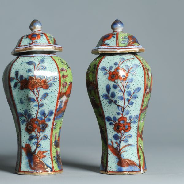 1466 & 1467 Antique Chinese Blue and White Kangxi Vases ca 1800 English Regency / George the IV 19th c redecoration - Image 9