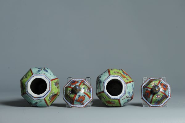 1466 & 1467 Antique Chinese Blue and White Kangxi Vases ca 1800 English Regency / George the IV 19th c redecoration - Image 4