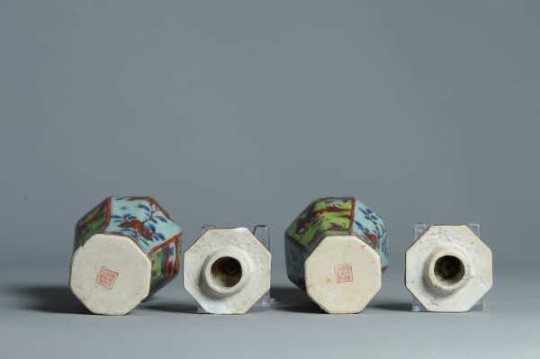 1466 & 1467 Antique Chinese Blue and White Kangxi Vases ca 1800 English Regency / George the IV 19th c redecoration - Image 3