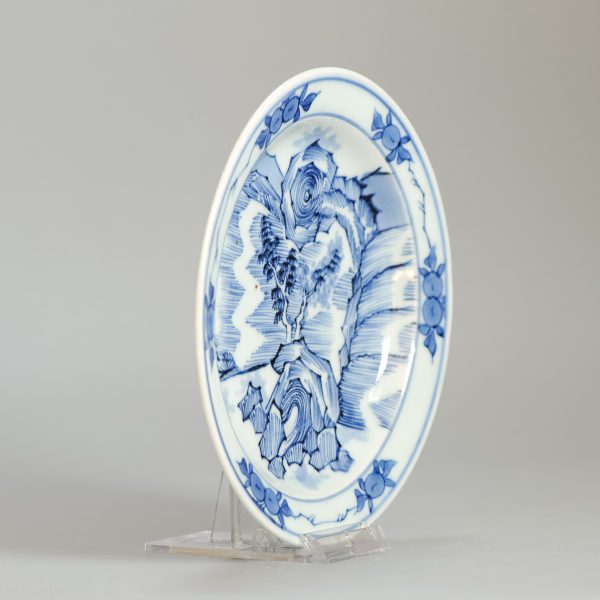 1477 Very Rare Antique ca 1700 Japanese Arita Master of the Rock Plate in Shunzhi/Kangxi Chinese Style - Image 14