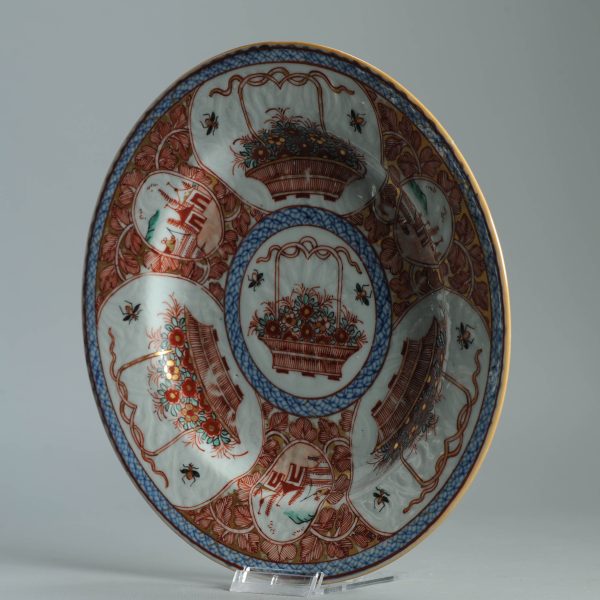 1472 Antique Chinese Kangxi/Yongzheng Plate with Dutch Decoration on a blue and white - Image 14