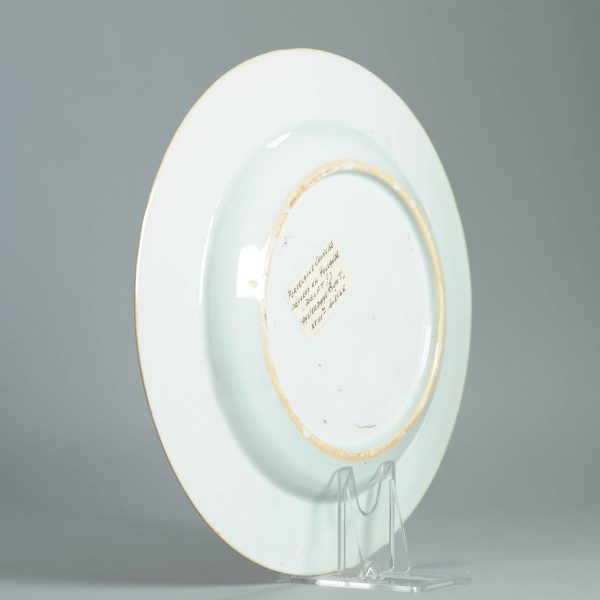 1472 Antique Chinese Kangxi/Yongzheng Plate with Dutch Decoration on a blue and white - Image 11